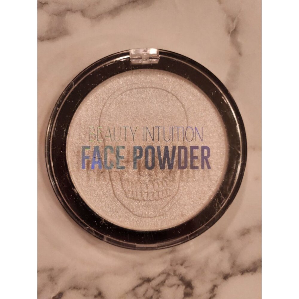 Beauty Intuition Shimmering Skull Design Face Powder Compact